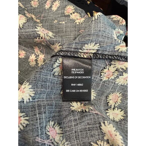 Torrid Lenny Peasant Long Sleeve Peasant Blouse – Black Floral – Sz L - NWT - Picture 7 of 8